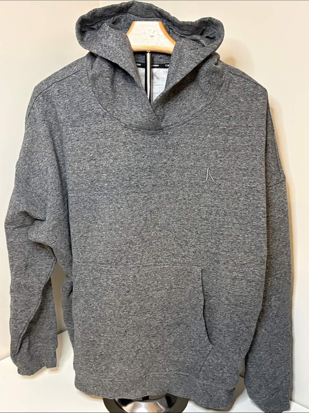 Calvin Klein Women’s Heather Gray Pullover Hoodie